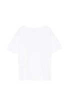 T-shirt per bambino MSGM Kids bianca con stampa logo S6MSJUTH001 001 MSGM KIDS 