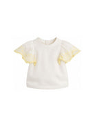 T-shirt per neonata Chloé Kids bianca con ruches C21223 117 CHLOE' KIDS 