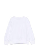 Felpa per bambina Moschino Kids bianca con grafica ciliegia HDF06OLDA25 10101 MOSCHINO KIDS 