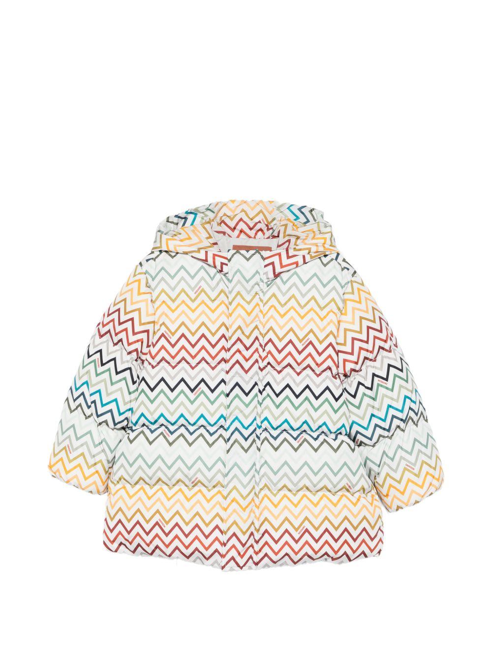 Piumino per bambino Missoni Kids multicolore con stampa a zigzag MZ2H17 N0442 960MC MISSONI KIDS 