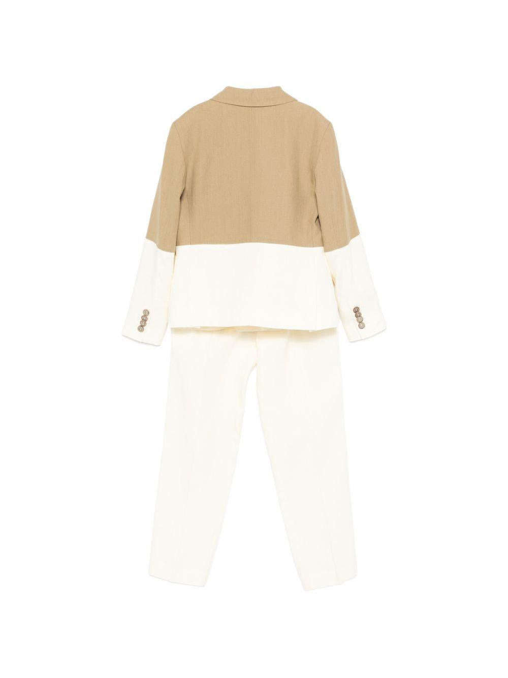 Completo per bambino Colorichiari beige con design color-block MJ508372 4951 26 COLORICHIARI 