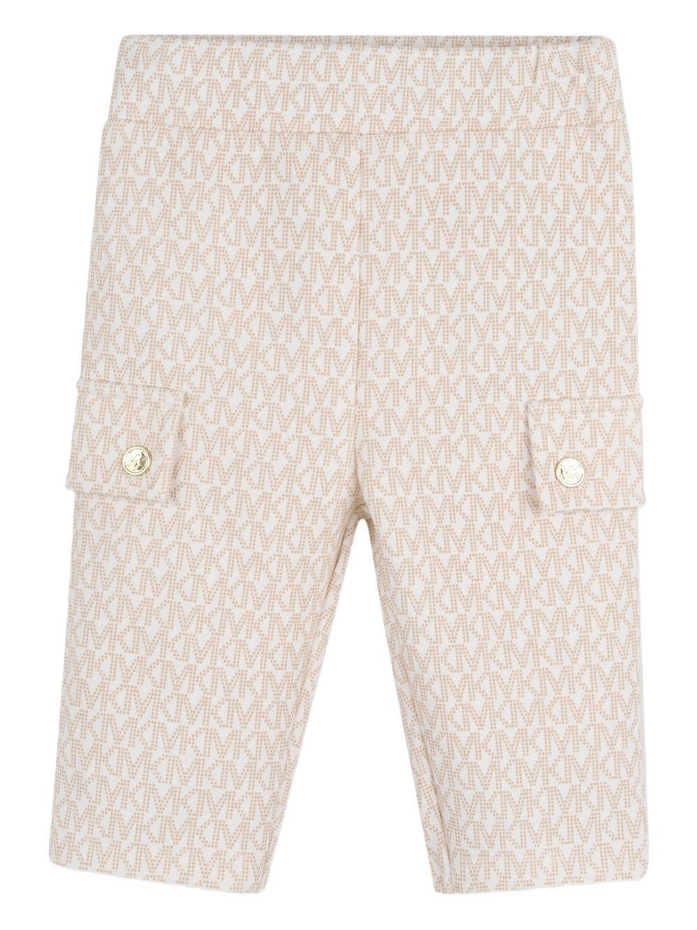 Tuta sportiva per neonata Michael Kors Kids bianco con stampa logo all-over R30548 190 MICHAEL KORS KIDS 