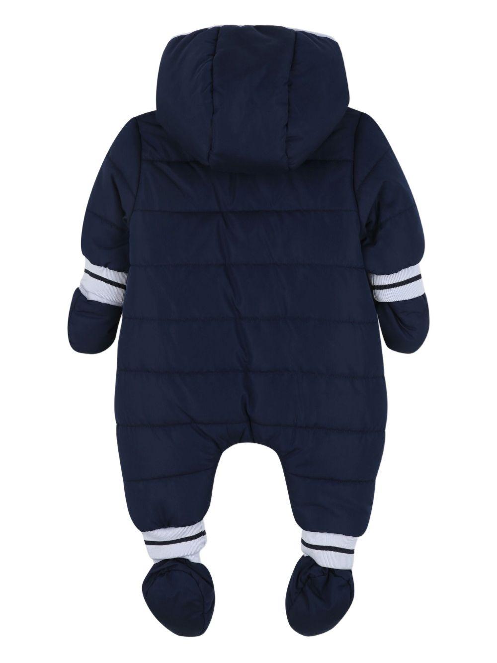 Tuta per neonato Boss Kids blu con muffole rimovibili J52516 849 BOSS KIDS 