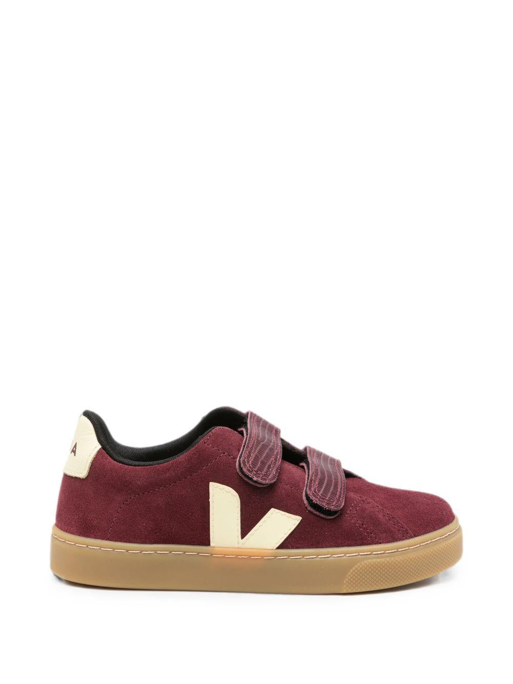 Sneakers per bambini Veja Kids rosse con dettagli in effetto pelle SV0321749 AMARANTE SUN VEJA KIDS 