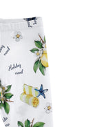 Leggings per bambina Monnalisa bianco con stampa limoni 19G421NP 7752 0099 MONNALISA KIDS 