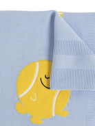 Coperta per neonati Stella McCartney Kids azzurra con ricamo palline da tennis TY0510 Z2423 602 STELLA McCARTNEY KIDS 