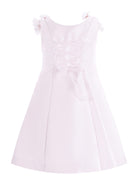 Abito per bambina Monnalisa rosa con applicazioni a fiori 71G902 7302 0091 MONNALISA KIDS 