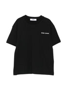 T-shirt per bambino MSGM Kids nera con stampa logo F5MSJBTH224 110 MSGM KIDS 