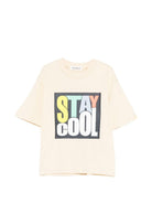 T-shirt per bambino Billieblush gialla con scritta "Stay cool" sul davanti U21708 255 BILLIEBLUSH KIDS 