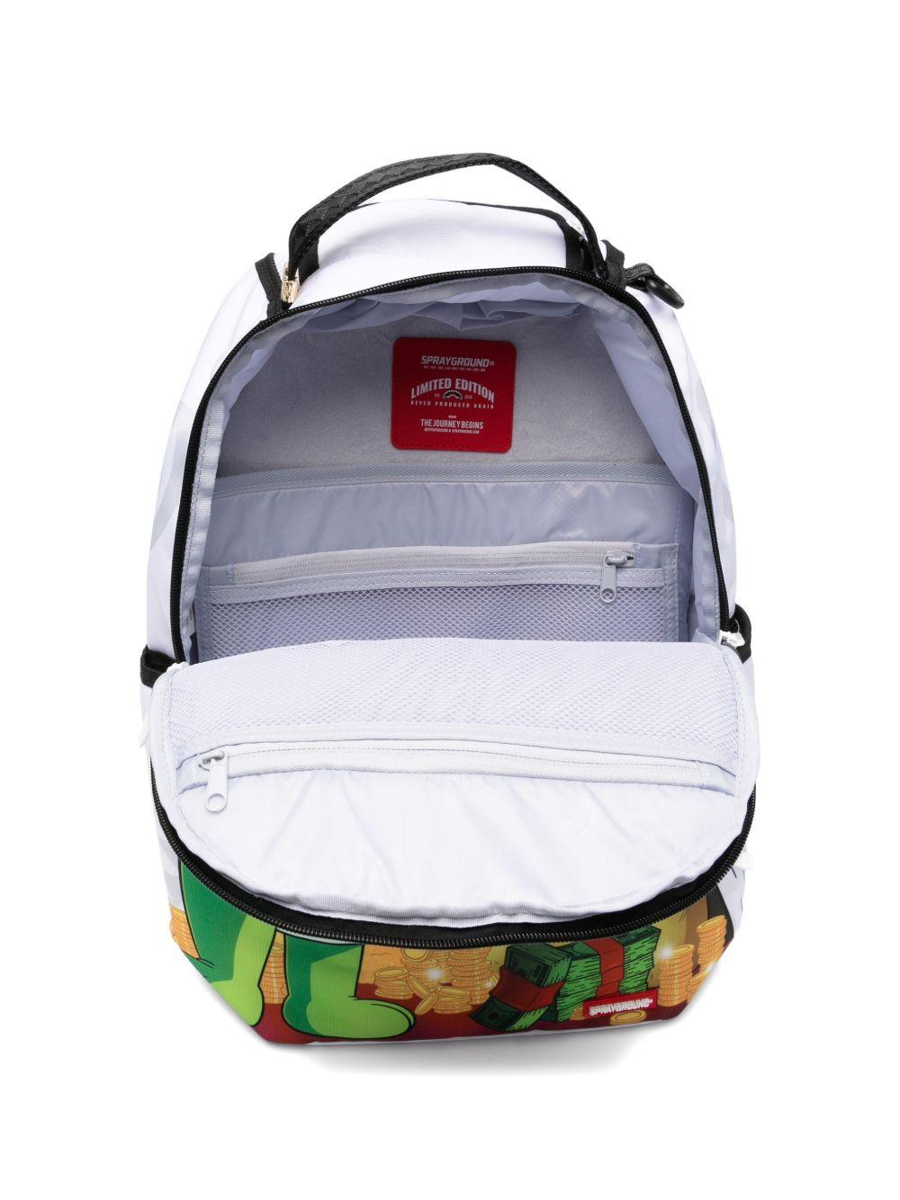 Zaino per bambini Sprayground Kid bianco con stampa grafica sul davanti 910B7398 NSZ SPRAYGROUND KIDS 