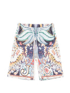 Costume da bagno per bambino Just Cavalli Kids blu e verde con stampa JBP26082BE INDIA DIG. ROBERTO CAVALLI KIDS 