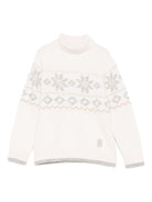 Maglione per bambino Eleventy Kids bianco con fiocco di neve EX9P50 W0049 100GR ELEVENTY KIDS 