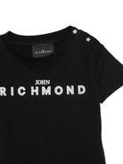 T-shirt per neonato John Richmond Junior nera con dettaglio logo RIP26002TS BLACK JOHN RICHMOND KIDS 