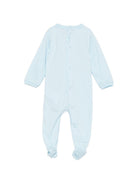Tutina per neonato Moschino Kids azzurra con motivo Teddy Bear MUT04XLAA10 40304 MOSCHINO KIDS 