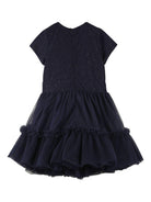Abito per bambina Billieblush blu in tulle con paillettes U21564 85T BILLIEBLUSH 