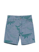 Shorts per bambino Stella McCartney Kids blu con stampa grafica TY6Q29 Z3546 606MC STELLA McCARTNEY KIDS 