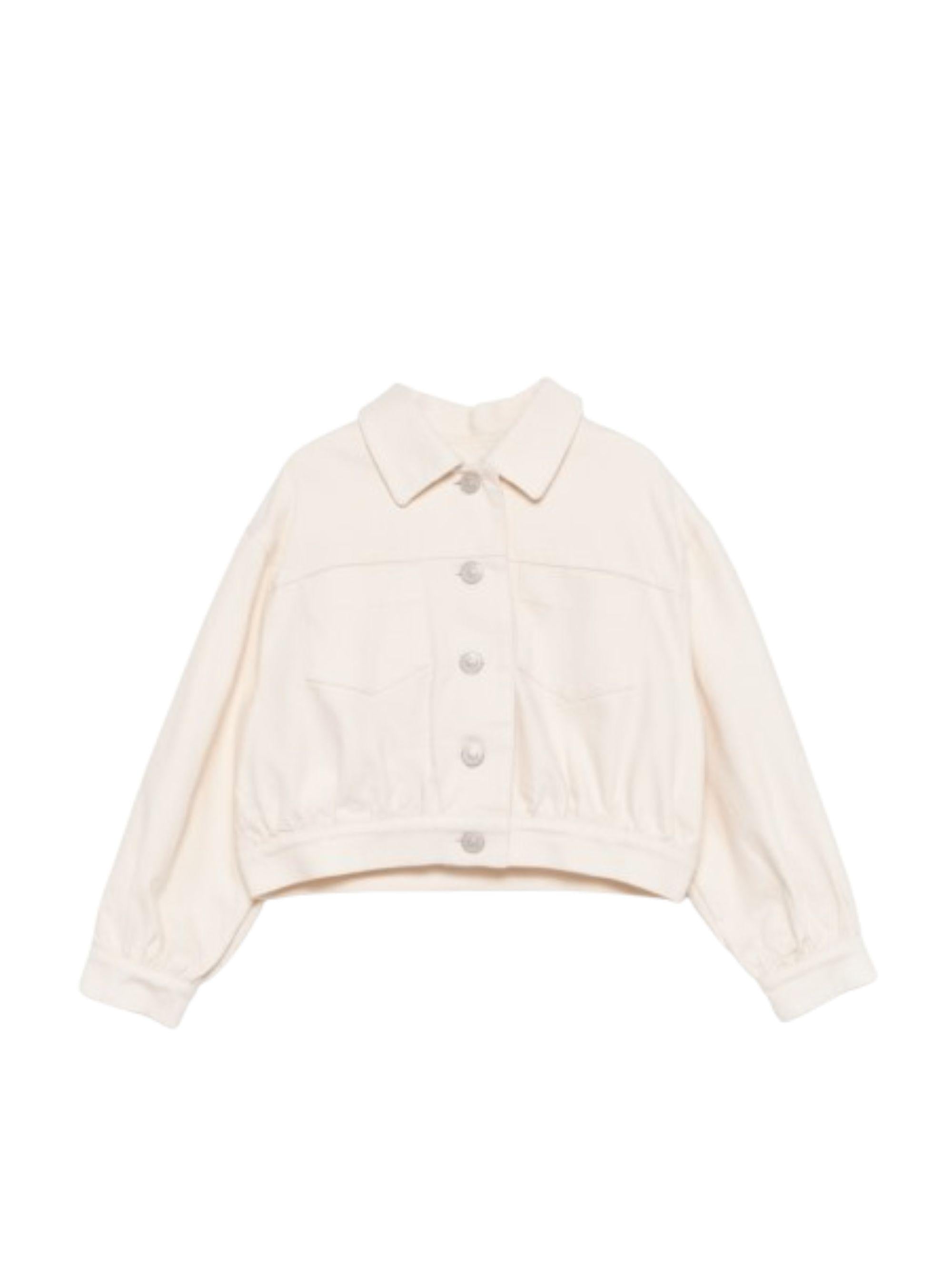 Giacca denim per bambina Simonetta bianca con bottoni SY2A27 D0112 105BC SIMONETTA KIDS 