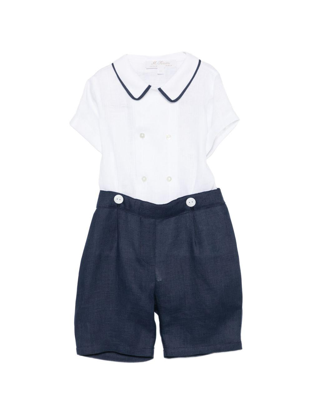 Tutina per neonato Mariella Ferrari multicolore con colletto a punta PLF6 NAVY MARIELLA FERRARI KIDS 