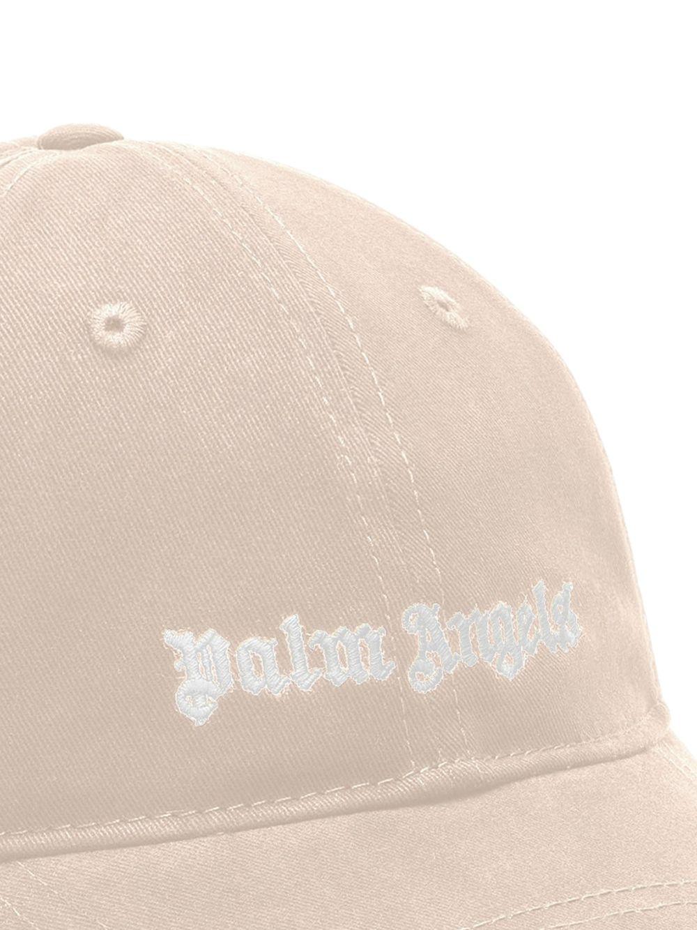 Cappello per bambino Palm Angels Kids beige con logo ricamato PBLB002S26FAB003 092 PALM ANGELS KIDS 