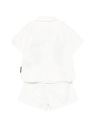 Set top e shorts per bambina John Richmond Junior bianco con stampa a fiori RGP26126CE WHITE JOHN RICHMOND KIDS 