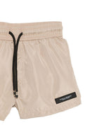 Costume da bagno per bambino Paolo Pecora Kids beige con patch con logo PP2041 BEIGE PAOLO PECORA KIDS 