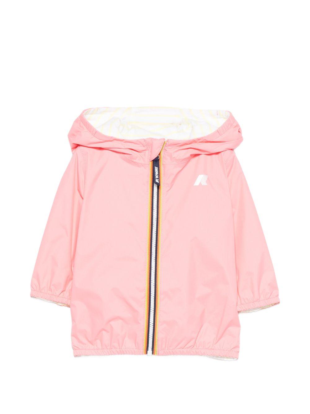 Giacca per neonata K Way Kids rosa con cappuccio e zip K2132MW C11 K-WAY KIDS 