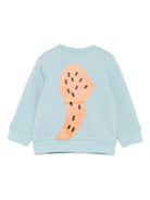 Felpa per neonato Stella McCartney Kids azzurro con stampa animalier TX4610 Z3059 670 STELLA McCARTNEY KIDS 
