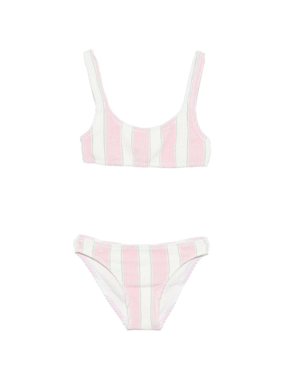 Bikini per bambina MC2 Saint Barth Kids rosa con righe verticali BAK0002 03808L MC2 ST. BARTH KIDS 