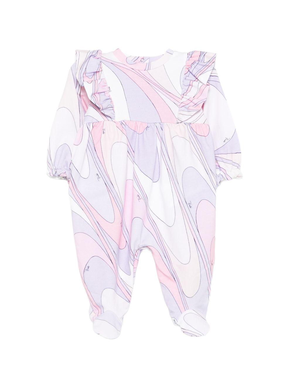 Tutina con fantasie per neonata Emilio Pucci Junior multicolor con scollo rotondo PYB000 Z3688 508LI EMILIO PUCCI KIDS 