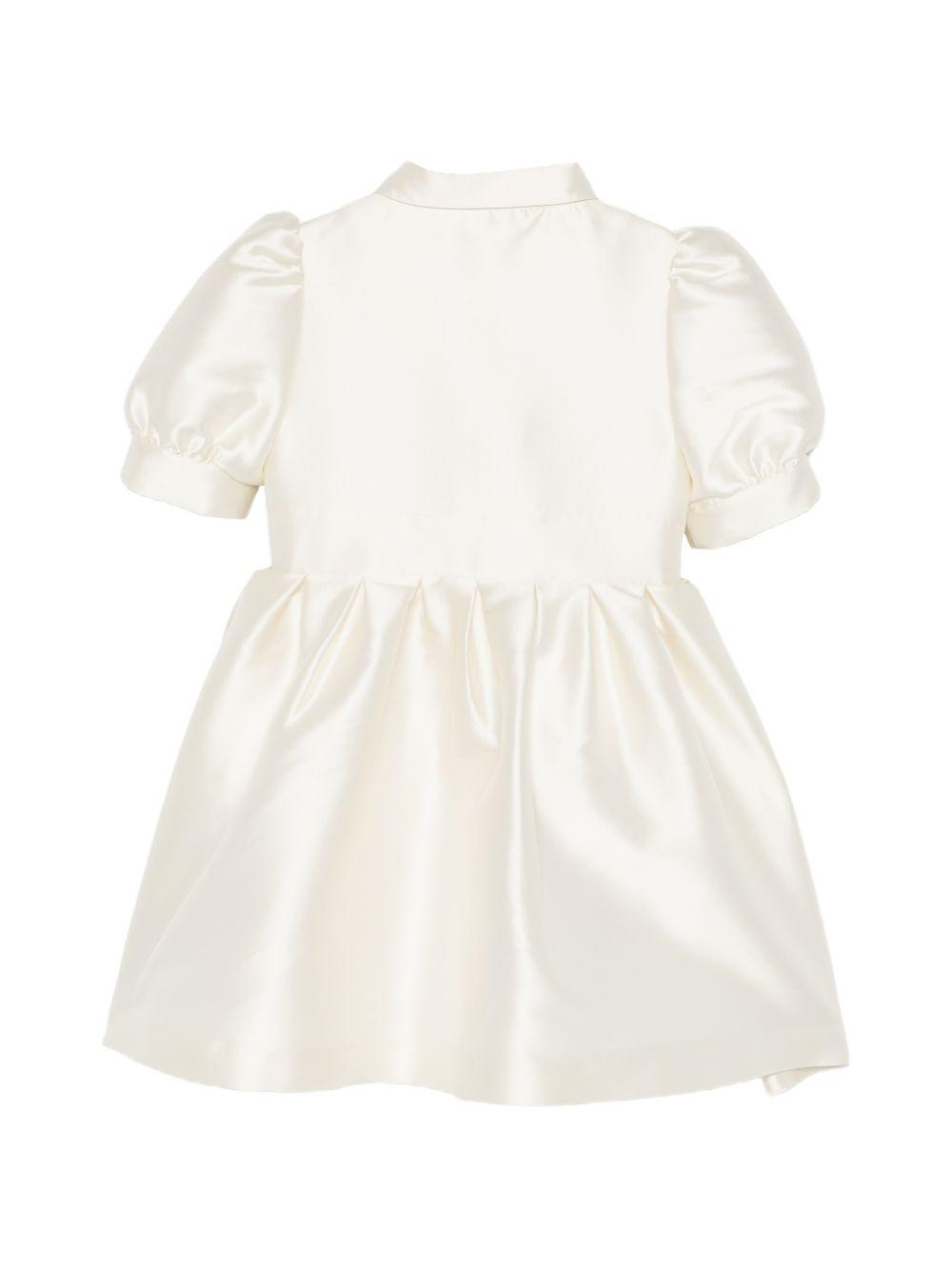 Abito per bambina Elie Saab bianco con colletto classico EFAB119TS0807 CRM ElIE SAAB KIDS 