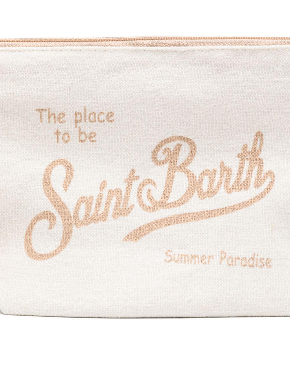 Pochette Aline MC2 Saint Barth bianca con stampa del logo ALI0004 09067L MC2 ST. BARTH KIDS 