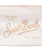 Pochette Aline MC2 Saint Barth bianca con stampa del logo ALI0004 09067L MC2 ST. BARTH KIDS 
