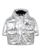 Piumino per neonati Karl Lagerfeld Kids argento metallizzato Z30654 016 KARL LAGERFELD KIDS 