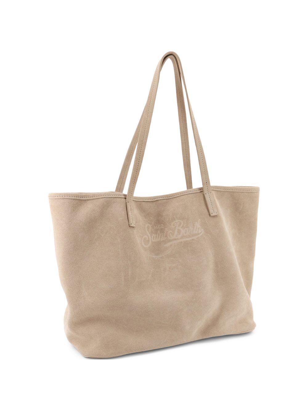 Borsa City MC2 Saint Barth beige con logo tono su tono CB0003 00102L MC2 ST. BARTH KIDS 