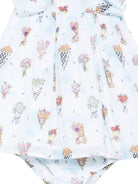 Abito per neonata Moschino Kids azzurro con stampa teddy bear all-over MDV0DAL1B13 83281 MOSCHINO KIDS 