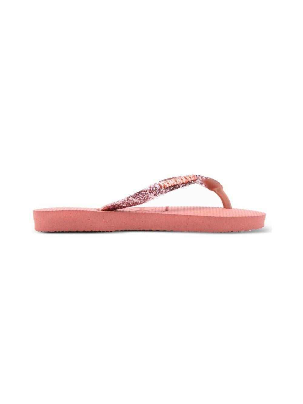 Infradito per bambina Havaianas Kids rosa con dettagli glitterati 4146975 1121 HAVAIANAS KIDS 