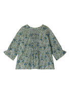 Blusa per neonata Bonpoint Blissi verde con motivo a fiori W05XBLW00012 543 BONPOINT 