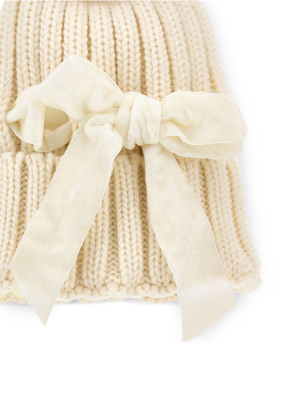 Cappello per bambina Monnalisa Kids beige con dettaglio fiocco 17H005 8064 029F MONNALISA KIDS 