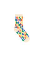 Calzini per bambini Bobo Choses beige con stampa logo all-over B126AI045 991 BOBO CHOSES KIDS 