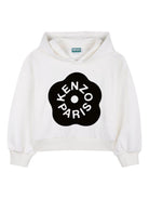 Felpa per bambina Kenzo Kids bianca con dettaglio logo sul davanti K61805 117 KENZO KIDS 