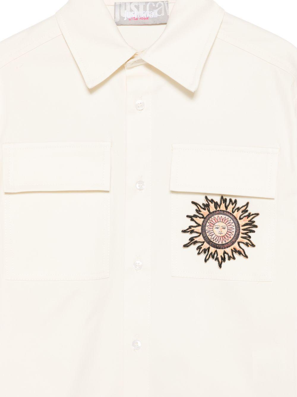 Camicia per bambina Just Cavalli Kids bianca con colletto JGP26234CA PRISTINE ROBERTO CAVALLI KIDS 
