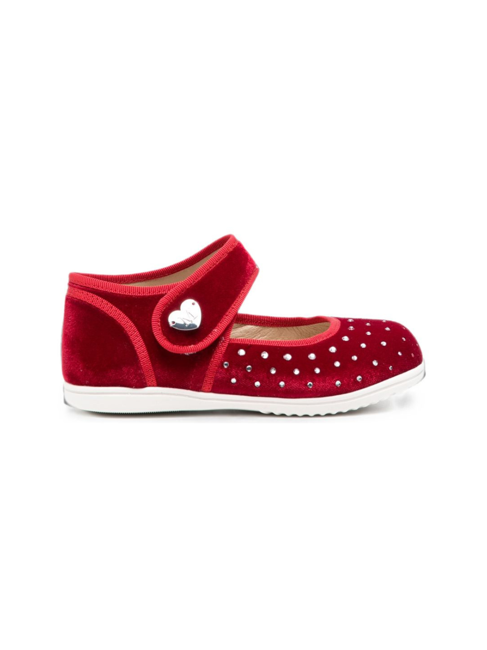 Ballerine per bambina Monnalisa Kids rosse con dettagli strass 83H010 8788 0043 MONNALISA KIDS 