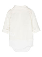 Camicia a body per neonati Gensami bianco con chiusura nascosta con bottoni a pressione BD01BTESS B GENSAMI 
