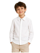 Camicia per bambino Fendi Kids bianco con colletto classico JMC186 AIXS F0TU9 FENDI KIDS 