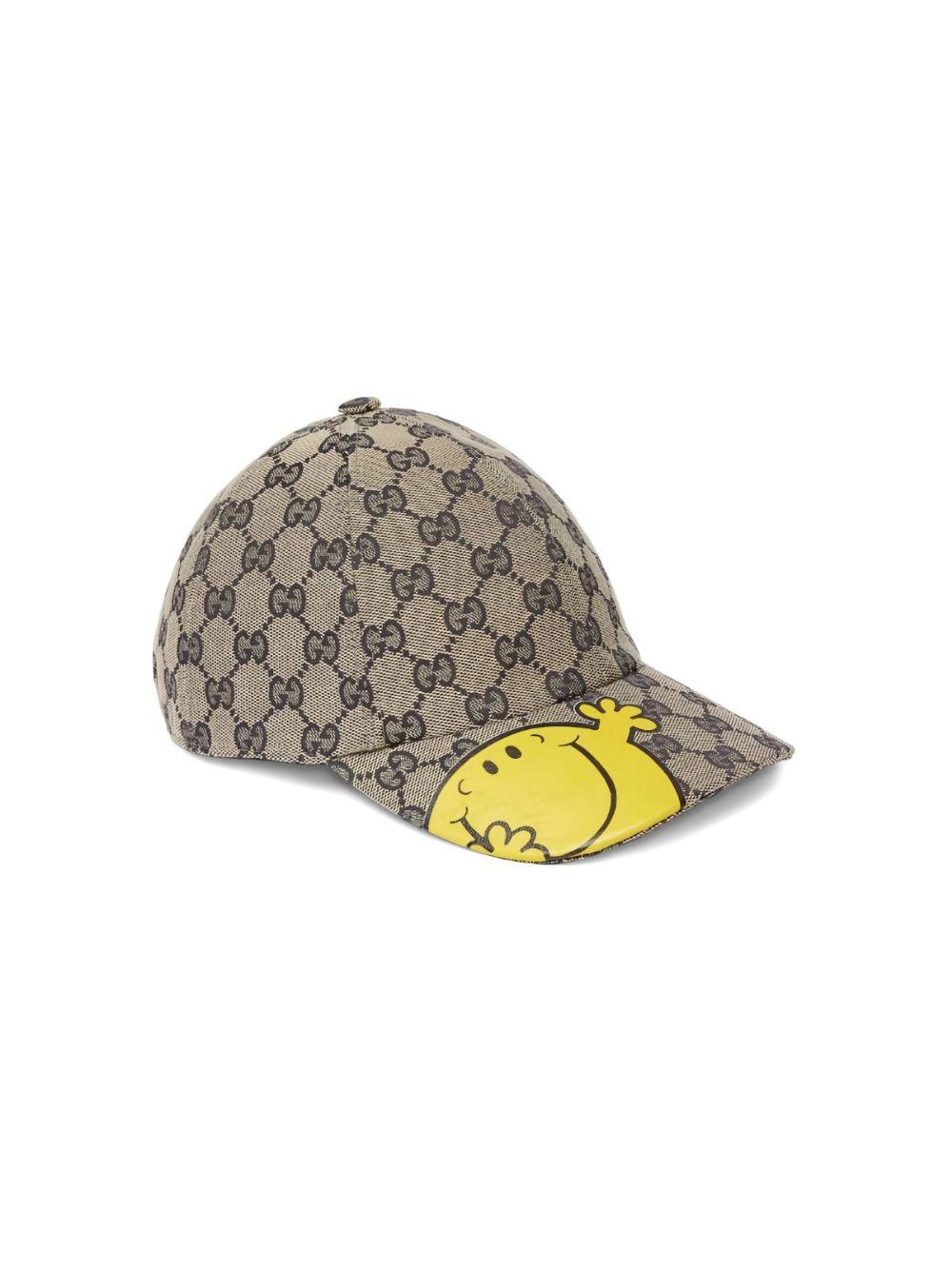 Cappellino da baseball per bambino Gucci Kids beige con stampa del personaggio MR. MEN 8600093HBJJ 4068 GUCCI KIDS 