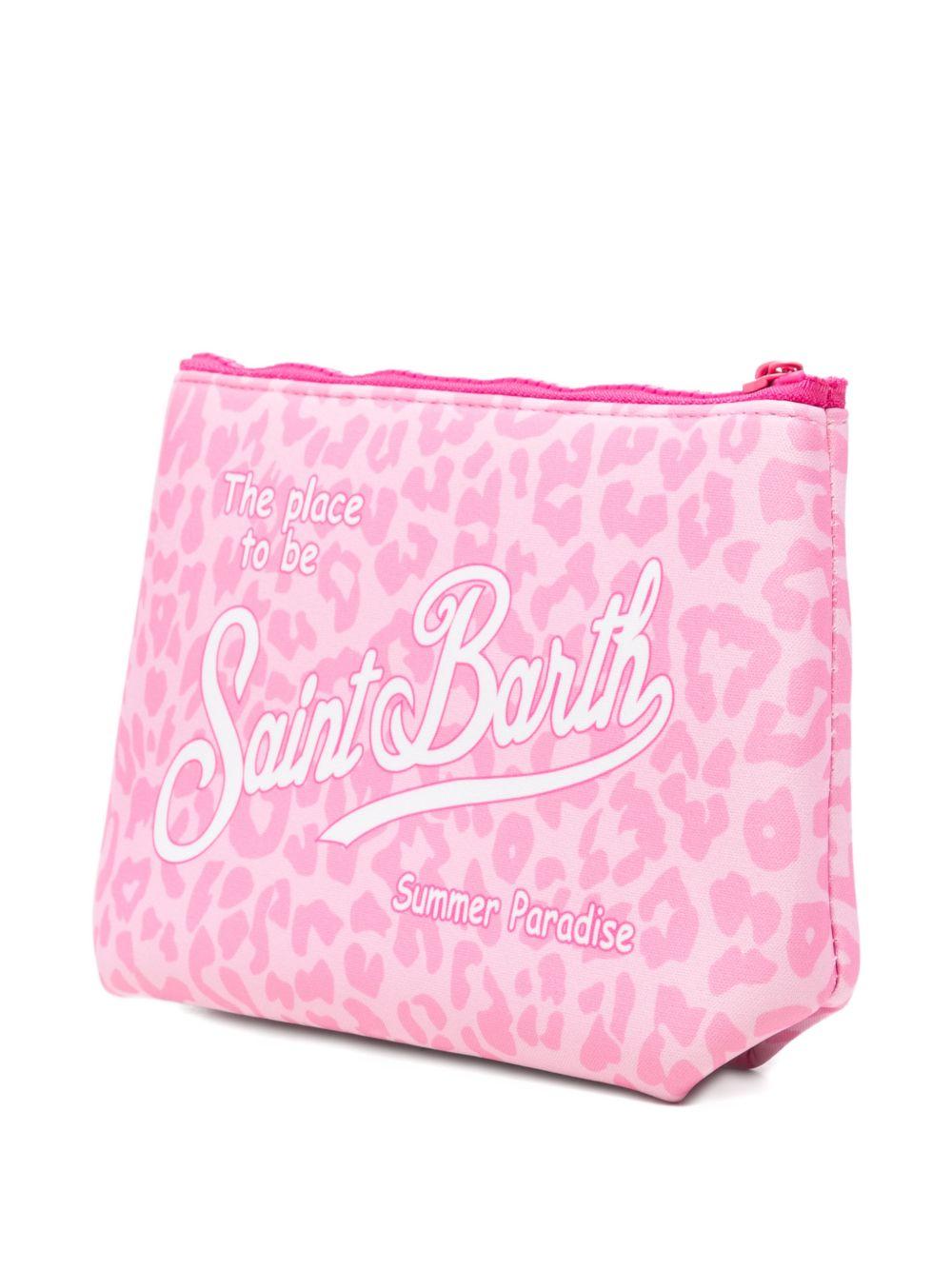 Pochette Aline MC2 Saint Barth rosa con stampa animalier ALIN001 03479L MC2 ST. BARTH KIDS 