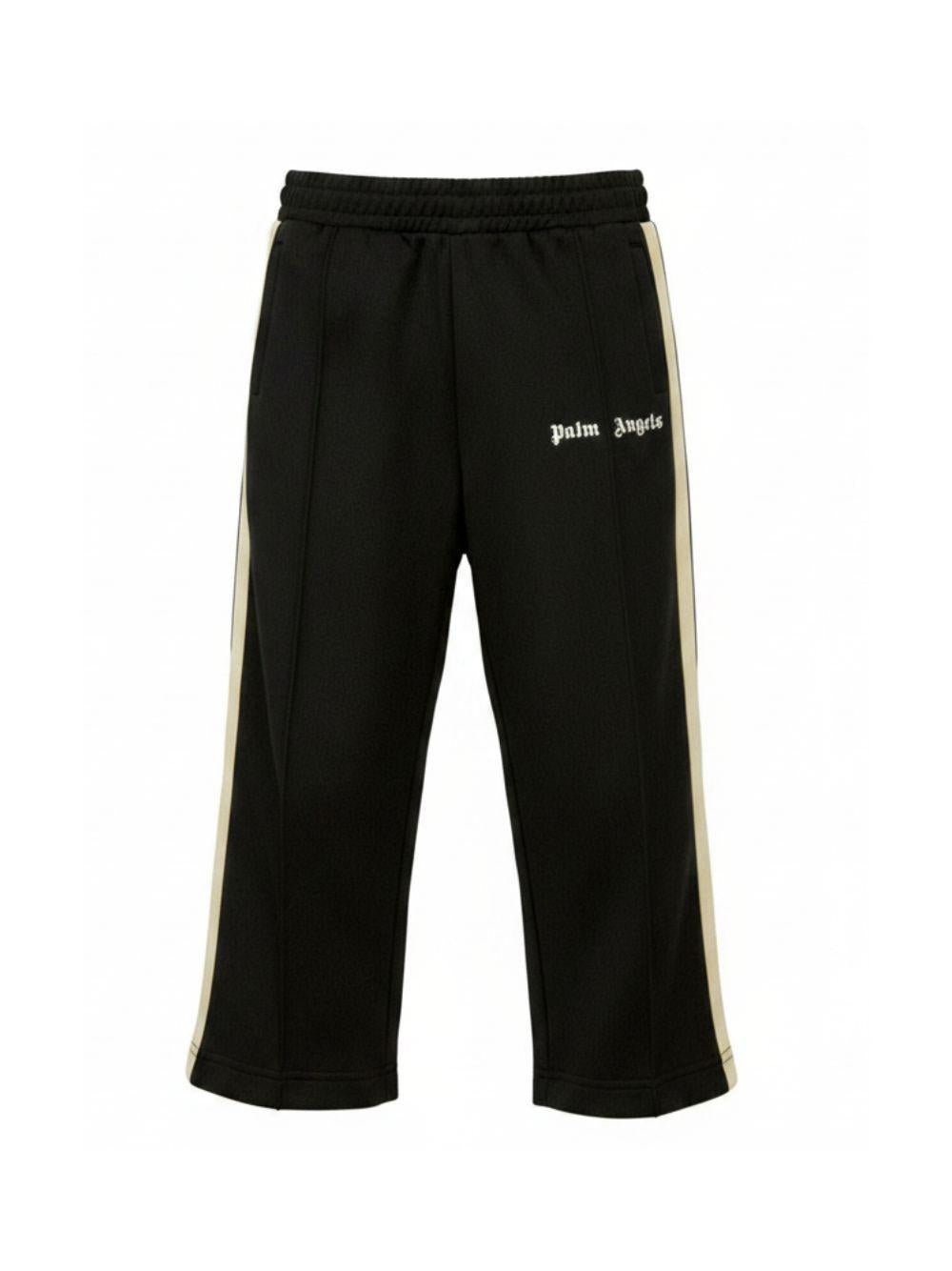 Pantaloni per bambino Palm Angels Kids nero con bande laterali PBCJ002S26FAB001 110 PALM ANGELS KIDS 