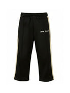 Pantaloni per bambino Palm Angels Kids nero con bande laterali PBCJ002S26FAB001 110 PALM ANGELS KIDS 