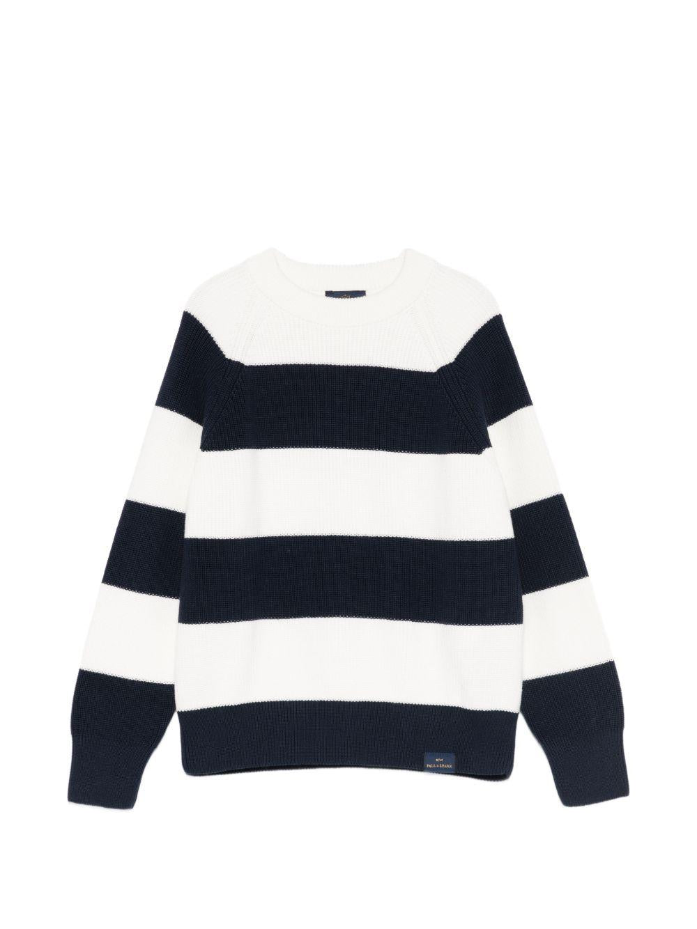Maglione per bambino Paul & Shark Junior multicolore con design a righe WUW001LHE85 86611 PAUL & SHARK KIDS 