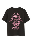 T-shirt per bambina MSGM Kids nera con stampa logo F5MSJGTH267 MS063 MSGM KIDS 